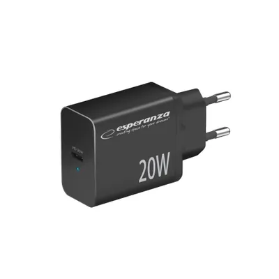 Zdjęcie produktu dla Ładowarka sieciowa Esperanza EZC104K 20W czarna
