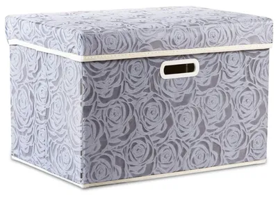 Image de Omgoods - Boîte de rangement avec couvercle, gris, 43x30x30 cm