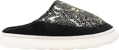 Produktbild von Damen Glänzende Hausschuhe Gefüttert Slippers Slip On Schlappen Elis Schwarz Gr.40/41