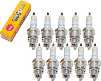 Produktbild von Zündkerzen Set NGK 10x BR6HSA Zündkerze entstört, 12,7mm Kurzgewinde Ø 14,0mm Hex 20,8mm, Elektrodenabstand 0,75mm, Wärmewert 6, 4296 / 4461