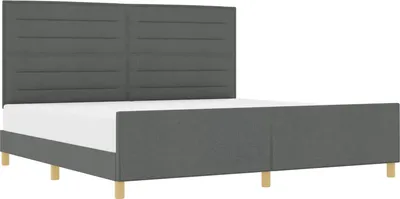 Immagine prodotto di Struttura del letto Grigio scuro 200 x 200 cm Tessuto