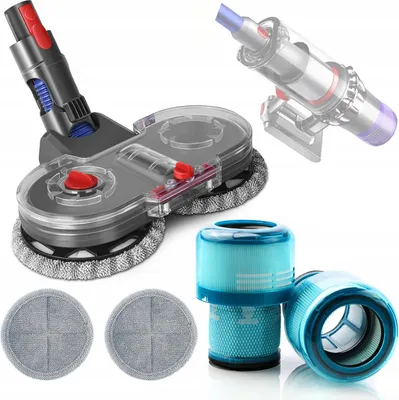 Zdjęcie produktu dla Rosfix Szczotka mopująca do odkurzacza dyson v7 v8 v10 v11 v15 + 2 ściereczki mopujące + Zestaw filtrów wymiennych do odkurzaczy Dyson