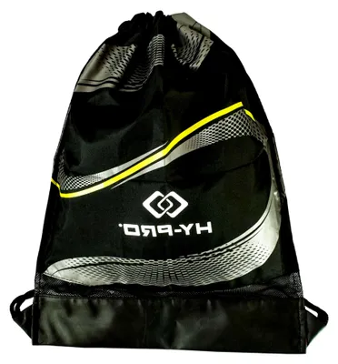 Produktbild von Robuste schwarze Kordelzug-Rucksack, ideal für Sport und Reisen