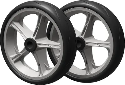 Obrázek produktu pro 2 x Polyuretanové kolo ø 260 mm kluzné ložisko náhradní kolo odolnost proti propíchnutí, černé/šedé