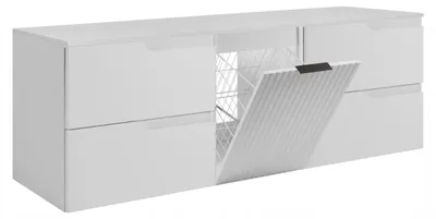 Obrázek produktu pro Rodan Skříňka pod umyvadlo 160cm - s deskou a košem na prádlo - Bílá mat - MODERN