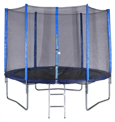Image de Trampoline 180 cm + filet + échelle bleu Bleu
