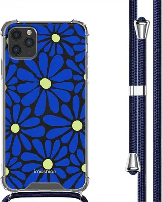 Zdjęcie produktu dla etui imoshion Design ze sznurkiem do Apple iPhone 11 Pro Max - Cobalt Blue Flowers Connect