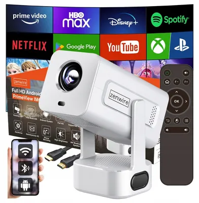 Produktbild von Mini-Projektor - Tragbar - Android 13-Projektor - WLAN - 360° drehbar - Full HD 4K - Für Smartphones