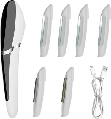 Immagine prodotto di INF Rasoio Elettrico Ultrasonico Viso 3 livelli Ricaricabile Type C 16.5cm ABS Bianco