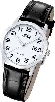 Produktbild von Lotus Uhr Damen 18240/1 Lederband schwarz Armbanduhr Datum