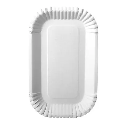 Produktbild von Papstar Schalen, Pappe "pure" eckig 15 cm x 23 cm x 2 cm weiß, 6 x 100 Stück