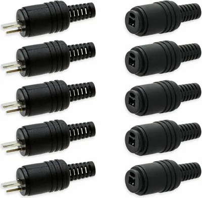 Produktbild von Lautsprecher SET Din 2-pol. 5x LS-Stecker 5x LS-Buchsen Audio Adapter Schraubbar