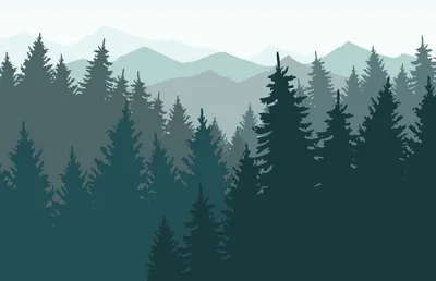 Produktbild von Sanders & Sanders Fototapete Berglandschaft mit Bäumen Graublau 375 x 270 cm