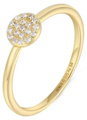 Produktbild von Xenox Ring Damen Poppy Glitz Zirkonia Silber Vergoldet XS10010G Gr. 54
