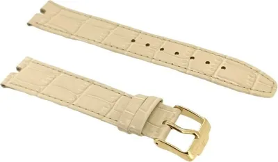 Produktbild von Jacques Lemans | Uhrenarmband 18mm Krokooptik Leder beige | 1-1662