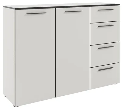Produktbild von Sideboard SOUL, 135 cm breit, 99,8 cm hoch, 2 Türen, 4 Schubladen, Softclose, pflegeleicht