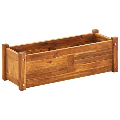 Image de The Living Store Plateau de jardin en bois d'acacia 76x27,6x25 cm
