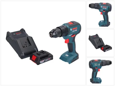 Image de Bosch GSB 18V-55 Professional Perceuse-visseuse à percussion sans fil 18 V 55 Nm Brushless + 1x batterie 2,0 Ah + chargeur
