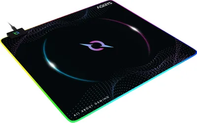 Produktbild von Gaming-Mauspad mit RGB-Hintergrundbeleuchtung, M, 450x400, AQIRYS ECLIPSE RGB, Bunt