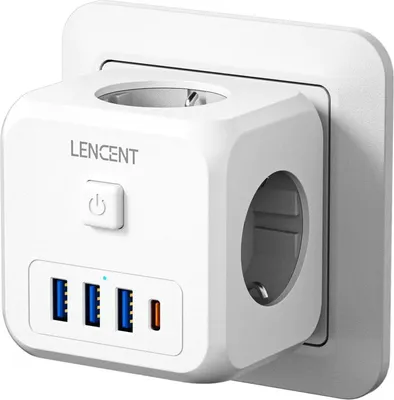 Produktbild von LENCENT 7-in-1 EU Steckdosenleiste, PD35W 3AC 3U1C
