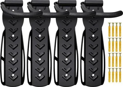 Produktbild von Famanu Fahrradhalterung Wandmontage, 4 Stück, Stahl Fahrradbeugel, Farbe: Schwarz