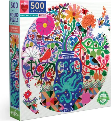Image de EOBO - Puzzle Eeboo oiseaux et fleurs 500pcs | Pièces une 1 boîte
