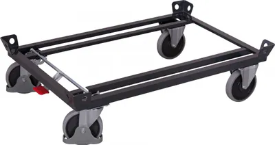 Produktbild von VARIOfit Palettenfahrgestelle für Gitterboxen/Europaletten mit Gummibereifung 500kg Tragkraft 1210x1010mm Anthrazitgrau RAL 7016