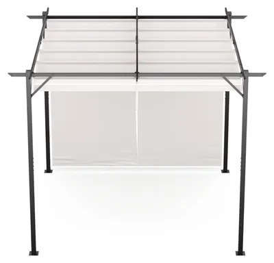 Obrázek produktu pro Blumfeldt Blumfeldt Pantheon Wall Pergola, nástěnná pergola, 3 x 3 m, práškově lakovaná ocel, odolná vůči povětrnostním vlivům
