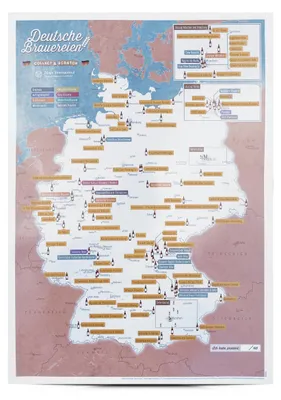 Deutsche Bierkarte zum Freirubbeln – A3 Poster 42x29,7 cm