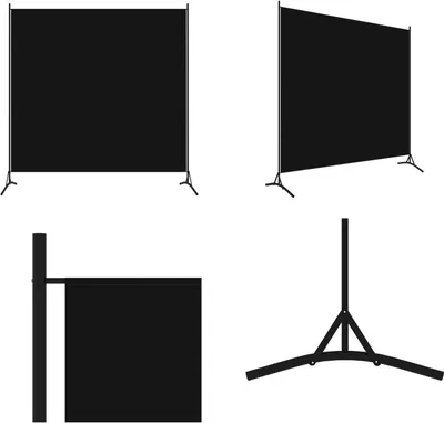 Produktbild von vidaXL 1 tlg. Raumteiler Schwarz 175x180 cm - Raumteiler - Raumtrenner - Raumtrennwand - Raumtrennwände