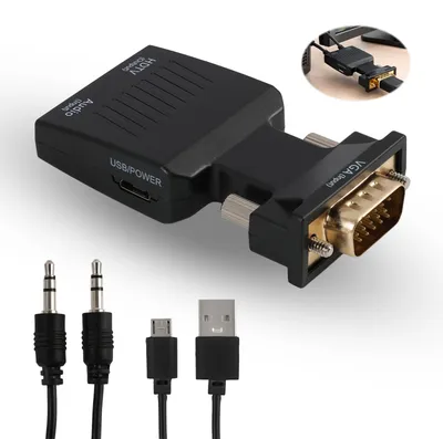 Immagine prodotto di Adattatore VGA-HDMI, connettore VGA a porta HDMI, risoluzione 1080p