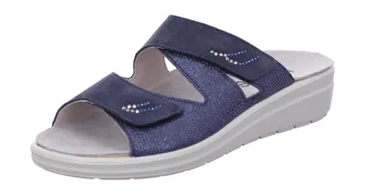 Immagine prodotto di Rohde donna mulo in pelle stampa glitter strass plantare estraibile Rivella 5729, misura:39 EU, colore:Blu