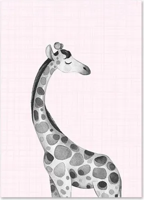 Produktbild von TPFLiving Kunstdruck LW-1064 (OHNE RAHMEN) Poster - Leinwand - Wandbild - Hochauflösender Giclée-Druck, langlebig und hochwertig - Elefant, Giraffe, Zebra - Für Kinderzimmer - Auch im 3er Set - Größe: 30x42cm