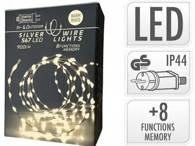 Produktbild von Koopman Außen Girlande 567 warmweiße LED 9m Zuleitung