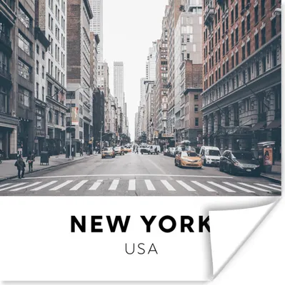 Produktbild von MuchoWow® Poster New York - Amerika - Auto 100x100 cm - Babyzimmer