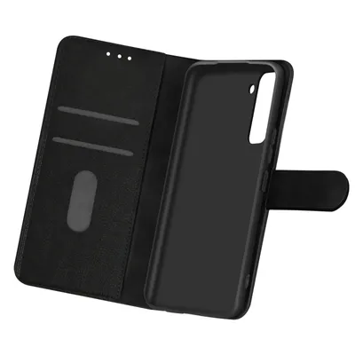 Produktbild von Avizar, Flip Cover Geldbörse, Etui Kunstleder für Samsung Galaxy S21, Schwarz