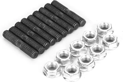 Produktbild von Zestaw śrub dwustronnych turbo (9 sztuk) z nakrętką zabezpieczającą - Odpowiedni dla S13 S14 S15 SR20 CA18