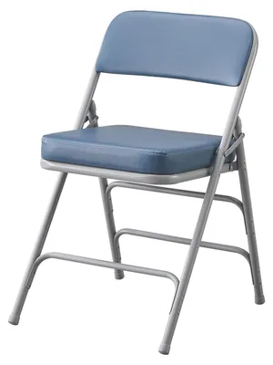 Image de Chaise pliante avec coussin épais - Chaise pliante en métal confortable pour intérieur et extérieur