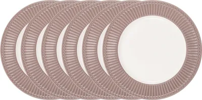 Produktbild von Greengate Alice Speiseteller hazelnut brown 26,5 cm Set6