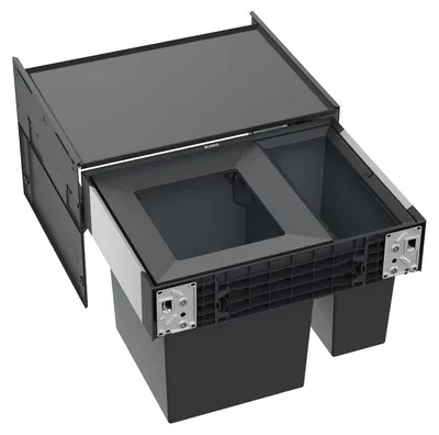 Immagine prodotto di BLANCO Cestino da incasso SELECT II BIG 60/2 Numero di scomparti: 2 (1 da 15 l e 1 da 35 l) Nero 528147