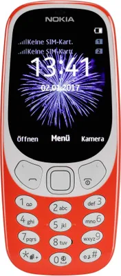 Zdjęcie produktu dla Nokia 3310 3G, Klasyczny, Dual SIM, 6,1 cm (2.4"), 2 MP, 1200 mAh, Czerwony