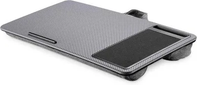 Produktbild von Famanu Notebookkissen mit Mauspad und Telefonhalter – geeignet für bis zu 17 Zoll – grau