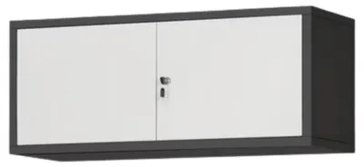 Produktbild von Schrankerweiterung Aktenschrank mit 2 Flügeltüren | Zusatzschrank für Büroschrank Extraschrank Stahl Mehrzweckschrank klein Werkstatt 38x90x40cm Anthrazit-Weiß