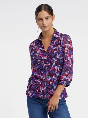 Produktbild von Orsay Lila Damenbluse mit Blumenmuster 650256317000__36