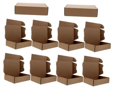 Produktbild von 20 Stück Braune Wellpappkartons aus Kraftpapier für Versand und Geschenke