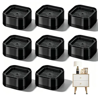 Zdjęcie produktu dla Podnośnik mebli Podstawka pod sofę - Stohowalny - 3,5 cm - Regulowany - Antypoślizgowy - 8 sztuk - Szary