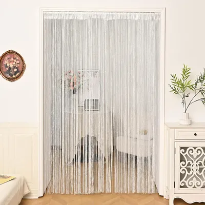 Immagine prodotto di Set di 2 tende a corda, con cordoncini lucidi, dimensioni 100 x 200 cm, per porte