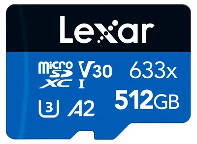 Produktbild von Lexar 512GB Micro SD Karte microSDXC UHS-I Karte + SD-Adapter Bis 100 MB/s Lesen