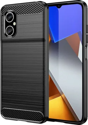 Productafbeelding van König Design hoesje, compatibel met Xiaomi Poco M4 5G, plastic, zachte telefoonhoesje - telefoonhoesje, zwart