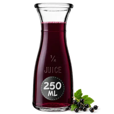 Image de KADAX Carafe à eau en verre, pichet en verre, 250 ml, jus, vin, limonade, boissons, Image générée par une IA
